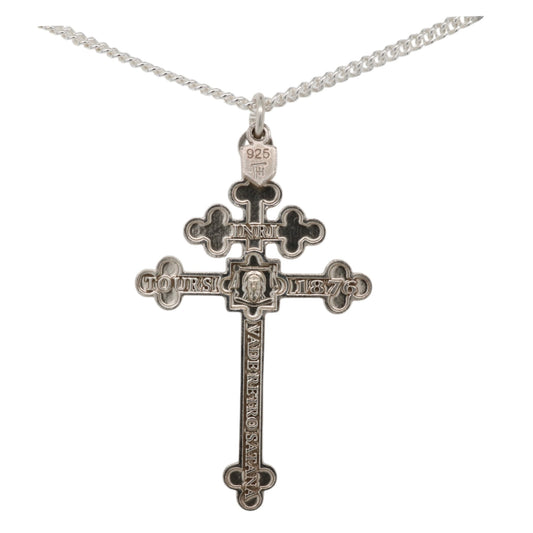 "Archconfraternity of the Holy Face" Official Double-Sided Cross - Silver
