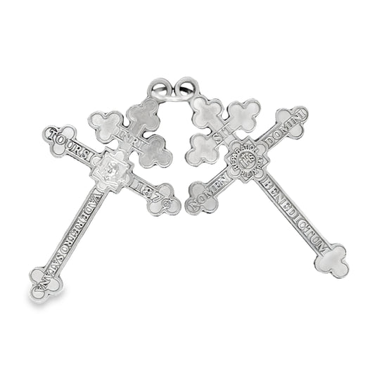 "Archconfraternity of the Holy Face" Official Single-Sided Crosses - Silver