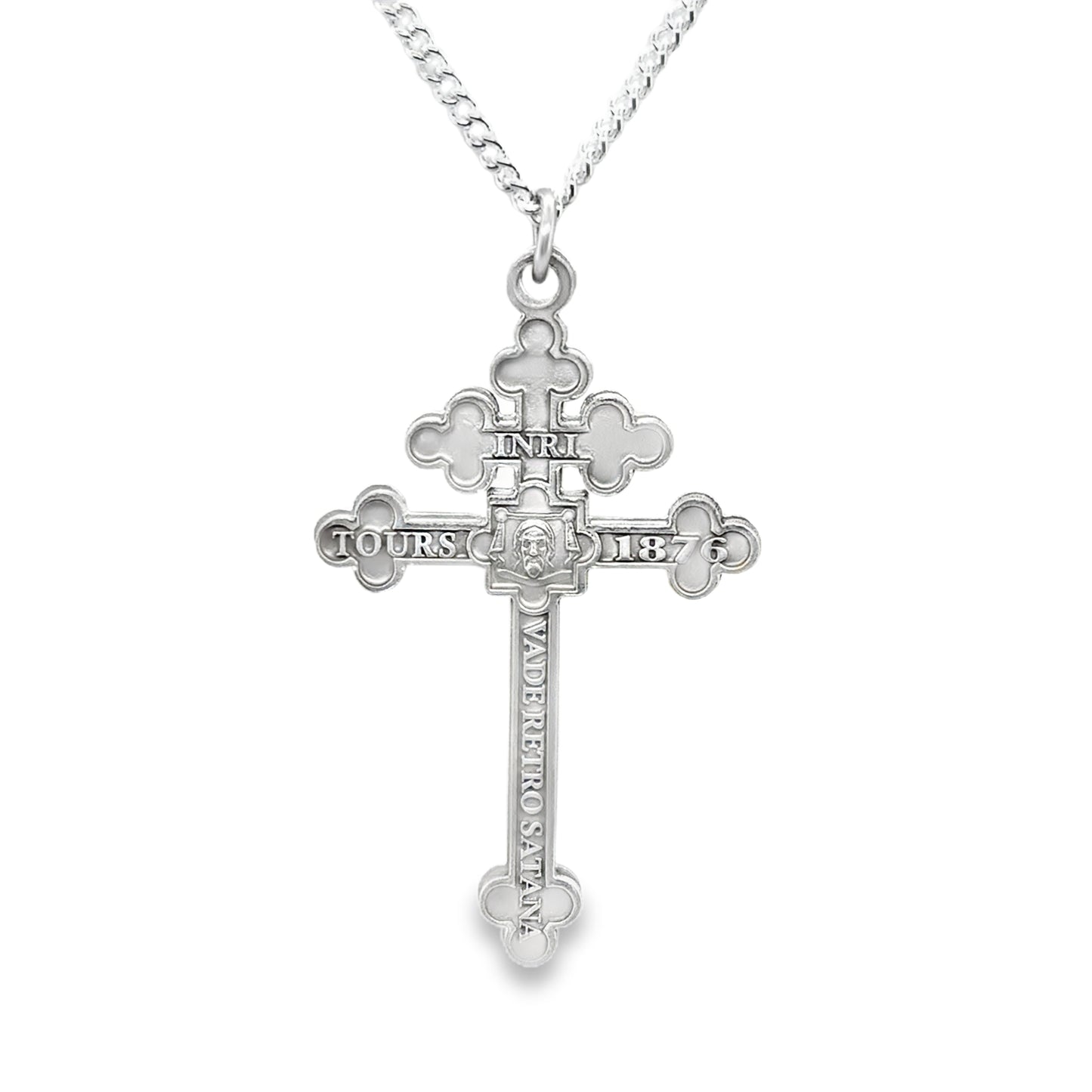 "Archconfraternity of the Holy Face" Official Single-Sided Crosses - Silver