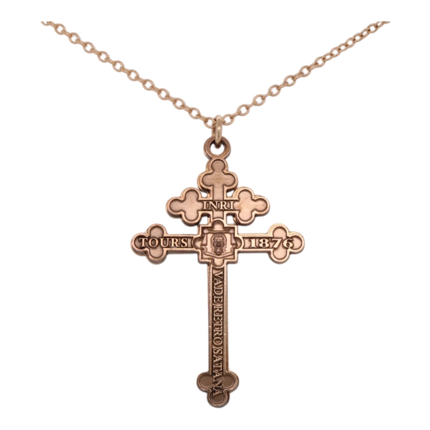 "Archconfraternity of the Holy Face" Official Double-Sided Cross - Bronze