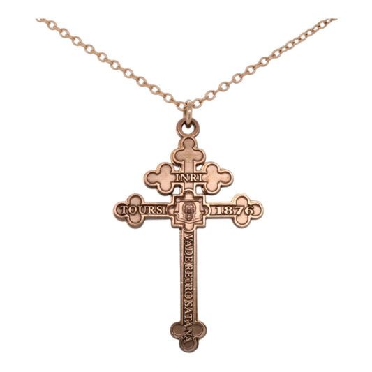 "Archconfraternity of the Holy Face" Official Double-Sided Cross - Bronze