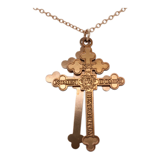 "Archconfraternity of the Holy Face" Official Single-Sided Crosses - Bronze
