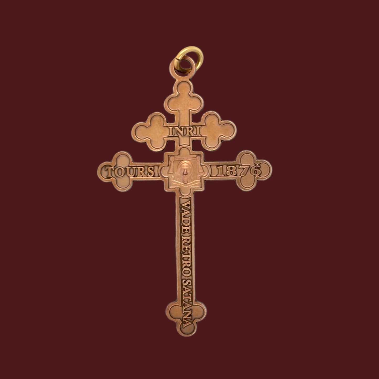 "Archconfraternity of the Holy Face" Official Double-Sided Cross - Bronze